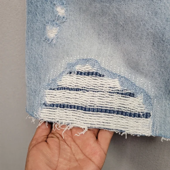 PISTOLA DISTRESSED CUT-OFF DENIM SKIRT, SIZE 30, NWT - Picture 3 of 8